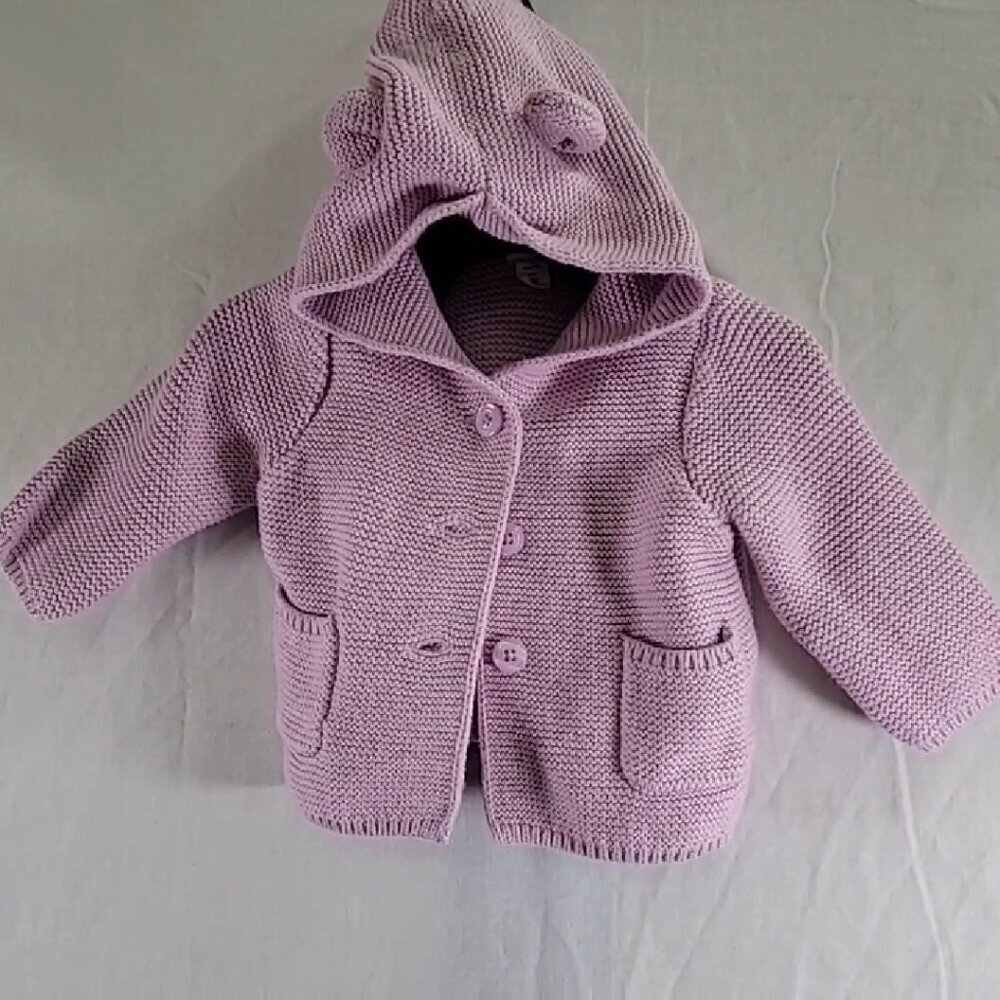 Gap Baby Knitted Jacket with Hood Size 3-6 MO